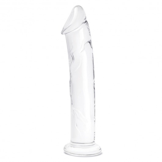 Большой стеклянный стимулятор 12’’ Glass Dildo With Veins   Flat Base - 28 см. - Glas