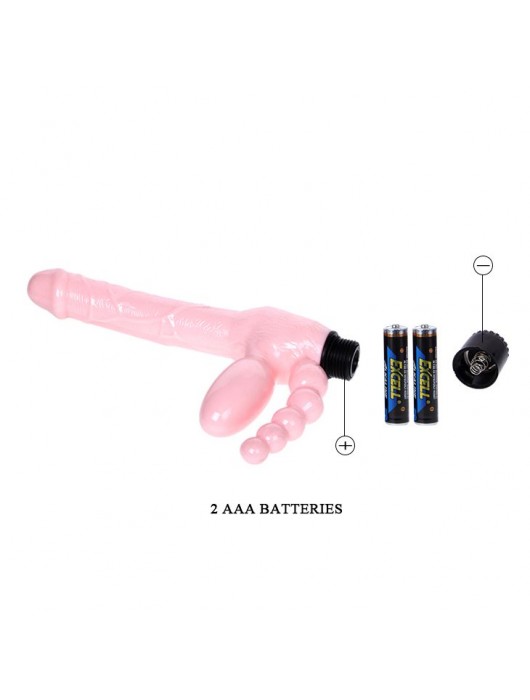 Безремневой вибрострапон с анальным отростком - Baile - купить с доставкой в Бийске