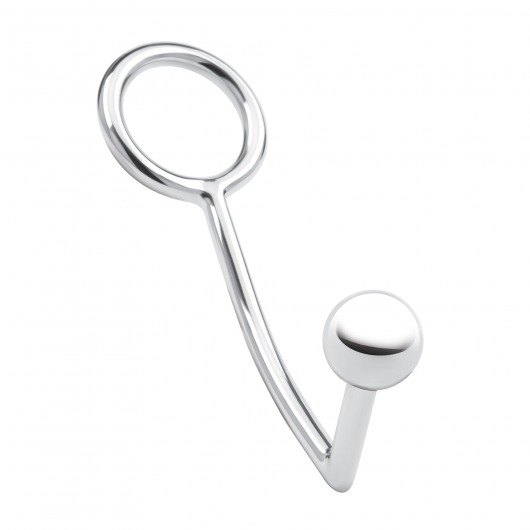 Кольцо на пенис с анальным стимулятором Stainless Steel Anal Hook   Cock Ring - BlueLine - в Бийске купить с доставкой