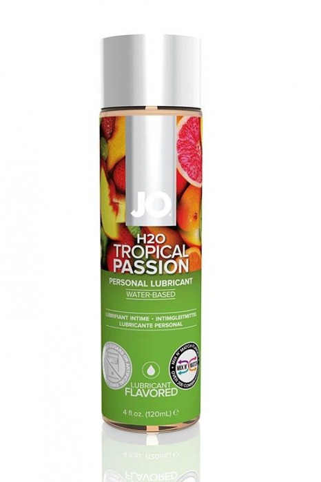 Лубрикант на водной основе с ароматом тропических фруктов JO Flavored Tropical Passion - 120 мл. - System JO - купить с доставкой в Бийске