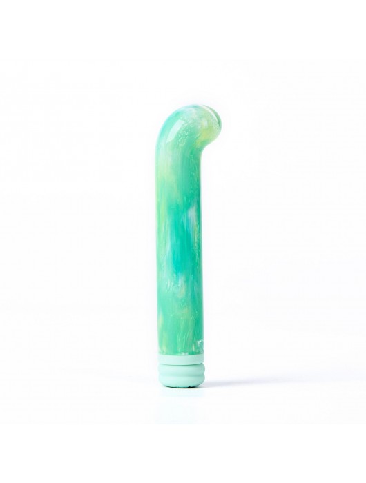 Зеленый компактный вибратор из стекла Magic Cane - 12 см. - BeYourLover