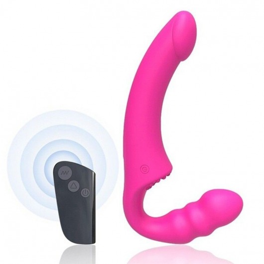 Розовый безремневой страпон Straples Strap-On Dildo - Erokay - купить с доставкой в Бийске