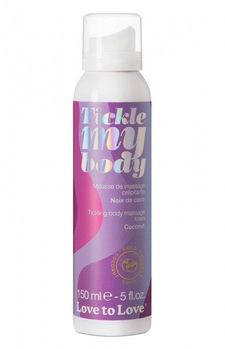 Массажная хрустящая пенка Tickle My Body Coconut с ароматом кокоса - 150 мл. - Love to Love - купить с доставкой в Бийске