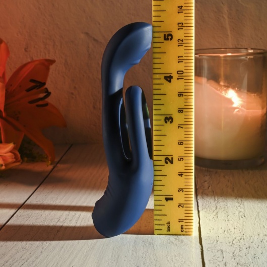 Синее эрекционное виброкольцо с двойным подхватом мошонки Ring Around The Rosy - Zero Tolerance - в Бийске купить с доставкой