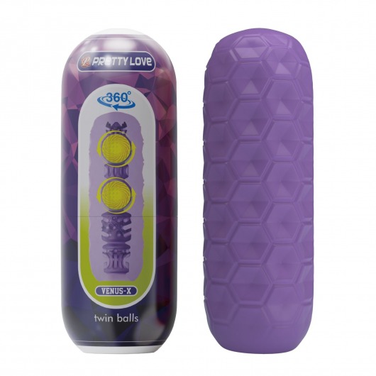 Фиолетовый мастурбатор Venus-X Twin balls - Baile - в Бийске купить с доставкой
