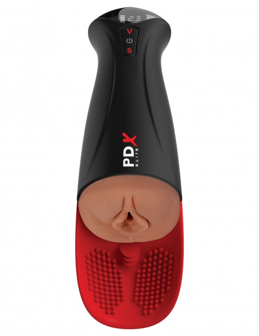 Мастурбатор-вагина в колбе с вибрацией Fuck-O-Matic Pro XL - Pipedream - в Бийске купить с доставкой