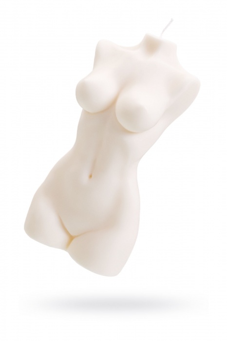 Белая интерьерная свеча в форме женского торса - 850 гр. - Pecado - купить с доставкой в Бийске