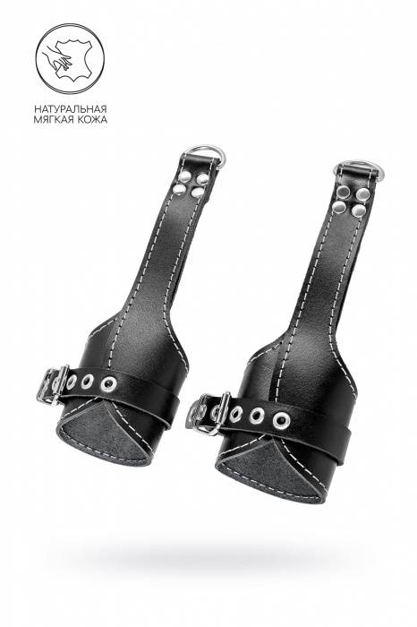 Черные подвесы с белой строчкой - Pecado - купить с доставкой в Бийске