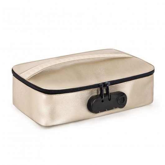 Золотистая сумочка для хранения игрушек Discreet Box - Dorcel - купить с доставкой в Бийске