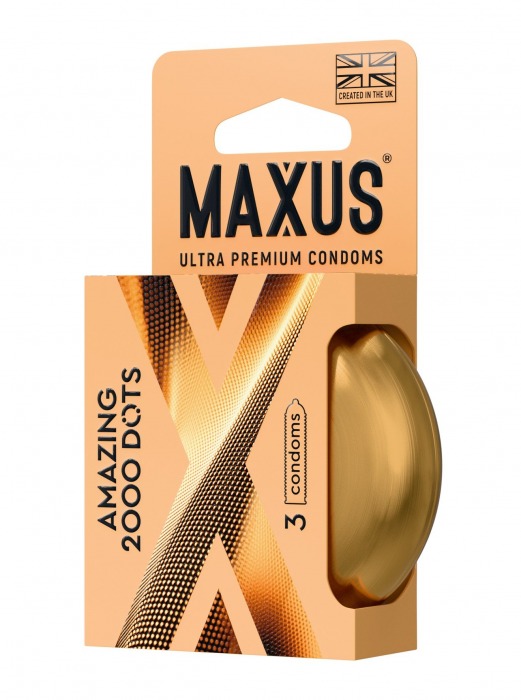 Точечные презервативы MAXUS 2000 Amazing Dots с железным кейсом - 3 шт. - Maxus - купить с доставкой в Бийске