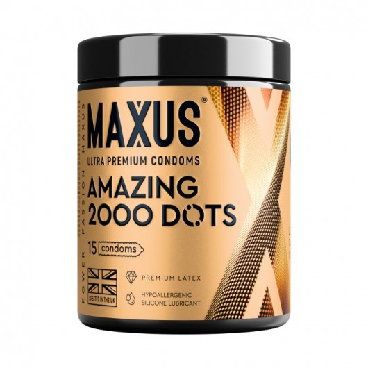 Точечные презервативы MAXUS 2000 Amazing Dots с железным кейсом - 15 шт. - Maxus - купить с доставкой в Бийске