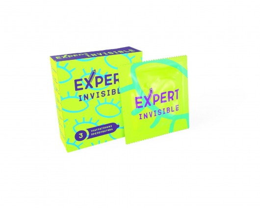 Ультратонкие презервативы Expert Invisible - 3 шт. - Expert - купить с доставкой в Бийске