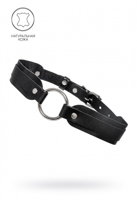 Черный кожаный чокер-ошейник со скруглёнными углами - Pecado - купить с доставкой в Бийске