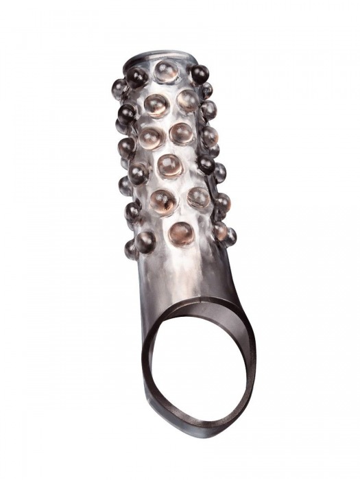 Дымчатая насадка на пенис с выпуклостями - 11 см. - Sex Expert - в Бийске купить с доставкой