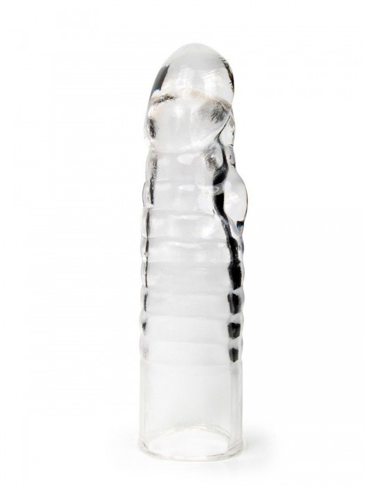 Прозрачная закрытая насадка на член - 15 см. - Sex Expert - в Бийске купить с доставкой