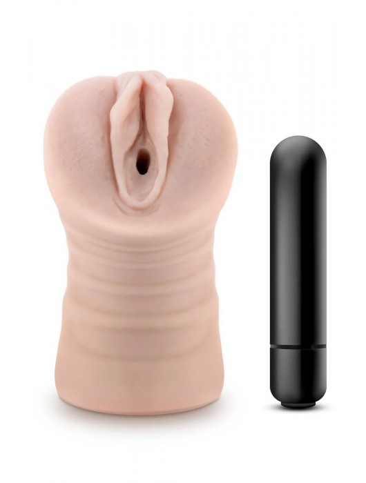 Телесный мастурбатор-вагина Ayumi с вибрацией - Blush Novelties - в Бийске купить с доставкой