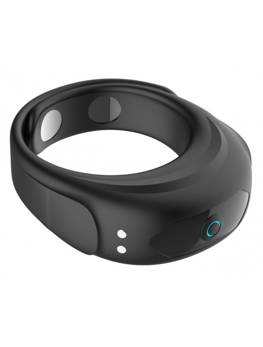 Черное эрекционное виброкольцо на ремешках - Boys of Toys - в Бийске купить с доставкой