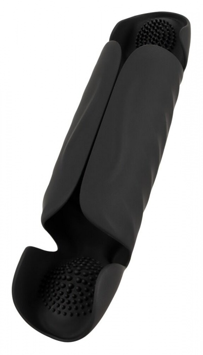 Черный вибромастурбатор с трехточечной стимуляцией Penis Trainer with 3 Point Stimulation - Orion - в Бийске купить с доставкой