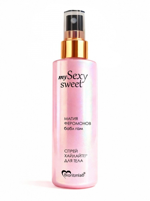 Спрей хайлайтер для тела Sexy Sweet с ароматом бабл-гам, шиммером и феромонами - 200 мл. -  - Магазин феромонов в Бийске
