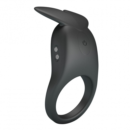 Черное перезаряжаемое виброкольцо Carlton - Baile - в Бийске купить с доставкой