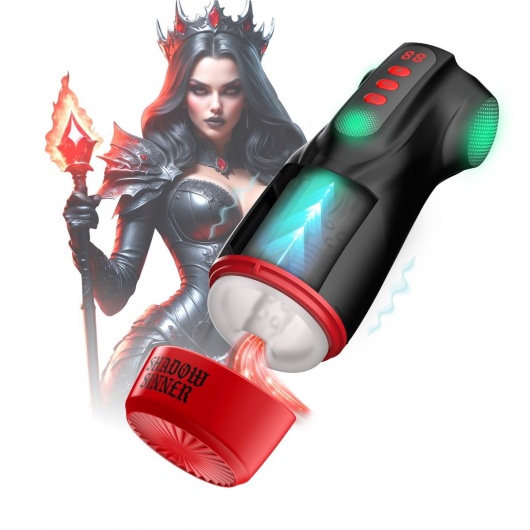 Интерактивный мастурбатор Raven с вакуумом, вибрацией и подсветкой - Shots Media BV - в Бийске купить с доставкой