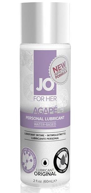 Лубрикант на водной основе для женщин JO AGAPE LUBRICANT ORIGINAL - 60 мл. - System JO - купить с доставкой в Бийске