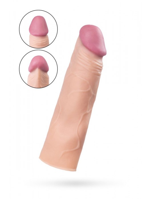 Реалистичная насадка с ярко выраженной головкой - 16,5 см. - A-toys - в Бийске купить с доставкой