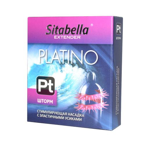 Стимулирующая насадка со спиралью из усиков Platino  Шторм - Sitabella - купить с доставкой в Бийске