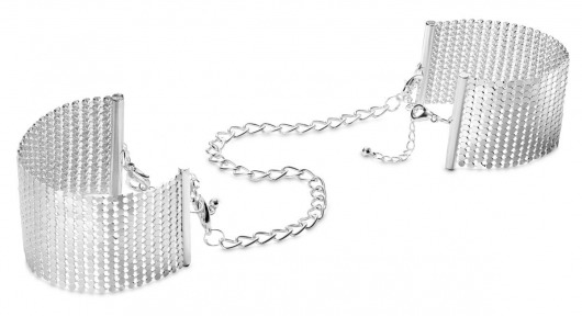 Серебристые наручники-браслеты Desir Metallique Handcuffs - Bijoux Indiscrets - купить с доставкой в Бийске