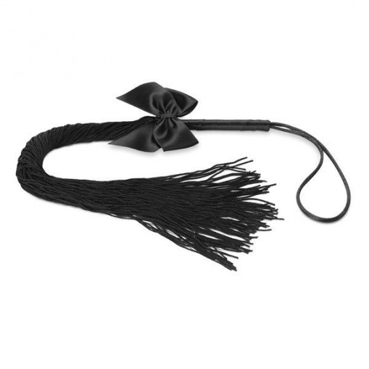 Чёрная плётка Lilly Whip Bijoux - Bijoux Indiscrets - купить с доставкой в Бийске