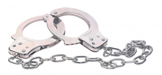 Наручники из металла с длинной цепочкой CHROME HANDCUFFS METAL HANDCUFFS W. KEY - NMC - купить с доставкой в Бийске