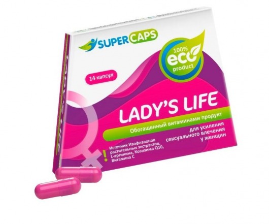 Возбуждающие капсулы Ladys Life - 14 капсул (0,35 гр.) - SuperCaps - купить с доставкой в Бийске