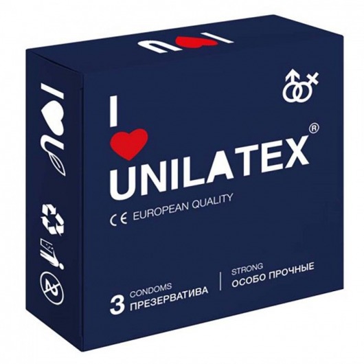 Ультрапрочные презервативы Unilatex Extra Strong - 3 шт. - Unilatex - купить с доставкой в Бийске