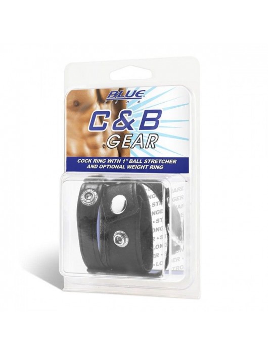 Утяжка для мошонки и пениса Cock Ring With 1  Ball Stretcher And Optional Weight Ring - BlueLine - купить с доставкой в Бийске