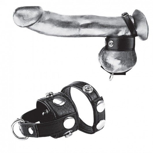 Утяжка для мошонки и пениса Cock Ring With 1  Ball Stretcher And Optional Weight Ring - BlueLine - купить с доставкой в Бийске