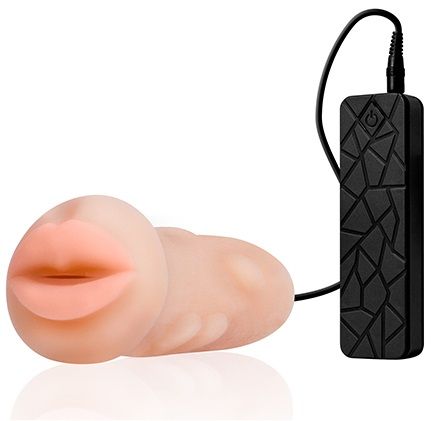 Мастурбатор-ротик с вибрацией REALSTUFF VIBRATING MASTURBATOR MOUTH - Dream Toys - в Бийске купить с доставкой