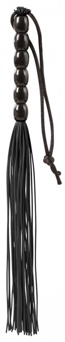 Чёрная мини-плеть из резины Rubber Mini Whip - 22 см. - Blush Novelties - купить с доставкой в Бийске