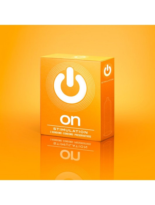 Презервативы ON) Stimulation с точками - 3 шт. - ON) - купить с доставкой в Бийске