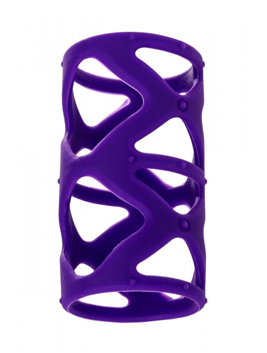 Фиолетовая насадка-сетка на пенис - 7,5 см. - A-toys - в Бийске купить с доставкой