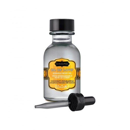 Масло для ласк с ароматом кокоса и ананаса Oil of Love Coconut Pineapple - 22 мл. - Kama Sutra - купить с доставкой в Бийске