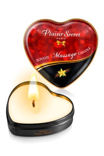 Массажная свеча с ароматом ванили Bougie Massage Candle - 35 мл. - Plaisir Secret - купить с доставкой в Бийске