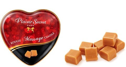 Массажная свеча с ароматом карамели Bougie Massage Candle - 35 мл. - Plaisir Secret - купить с доставкой в Бийске
