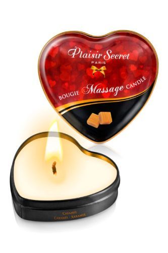 Массажная свеча с ароматом карамели Bougie Massage Candle - 35 мл. - Plaisir Secret - купить с доставкой в Бийске