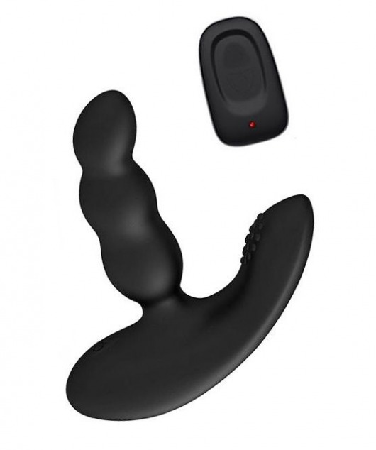 Черный силиконовый стимулятор простаты Levett Nitoc с пультом ДУ - Levett - в Бийске купить с доставкой