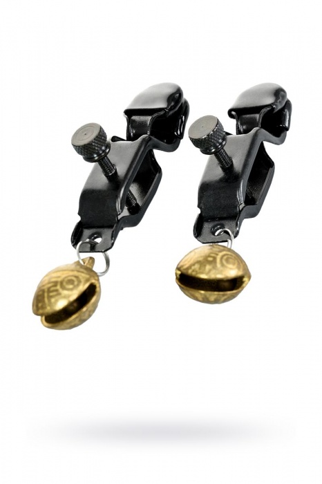 Черно-золотистые зажимы для сосков TOYFA Theatre - ToyFa - купить с доставкой в Бийске