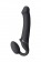 Черный безремневой вибрострапон Vibrating Bendable Strap-On L - Strap-on-me - купить с доставкой в Бийске