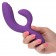 Фиолетовый вибромассажер-кролик Stella Liquid Silicone “C” Curve - 19 см. - California Exotic Novelties